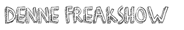 Denne Freakshow font preview